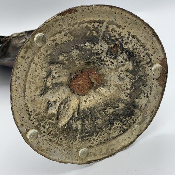 Vintage Mardi Gras Theatrical Face Mask on Stand Copper Brass ‘Antique’ Finish - Picture 15 of 15